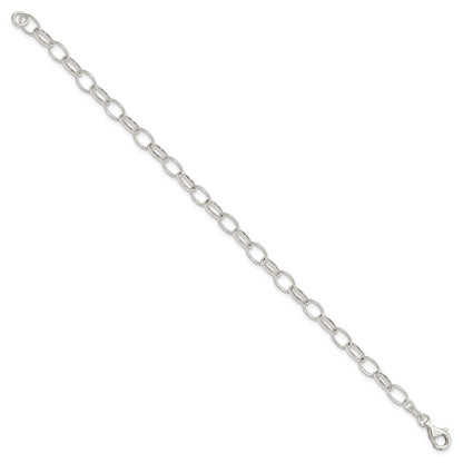 7.5 Inch Sterling Silver Polished Fancy Link Bracelet