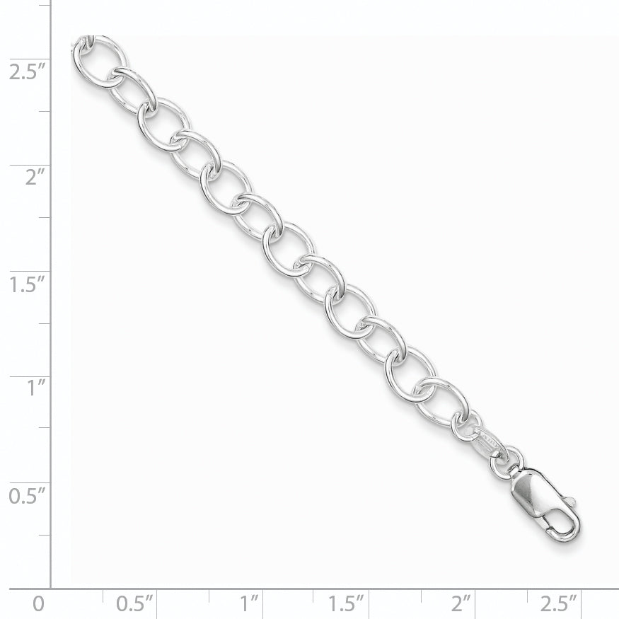 7.5 Inch Sterling Silver Polished Fancy Link Bracelet