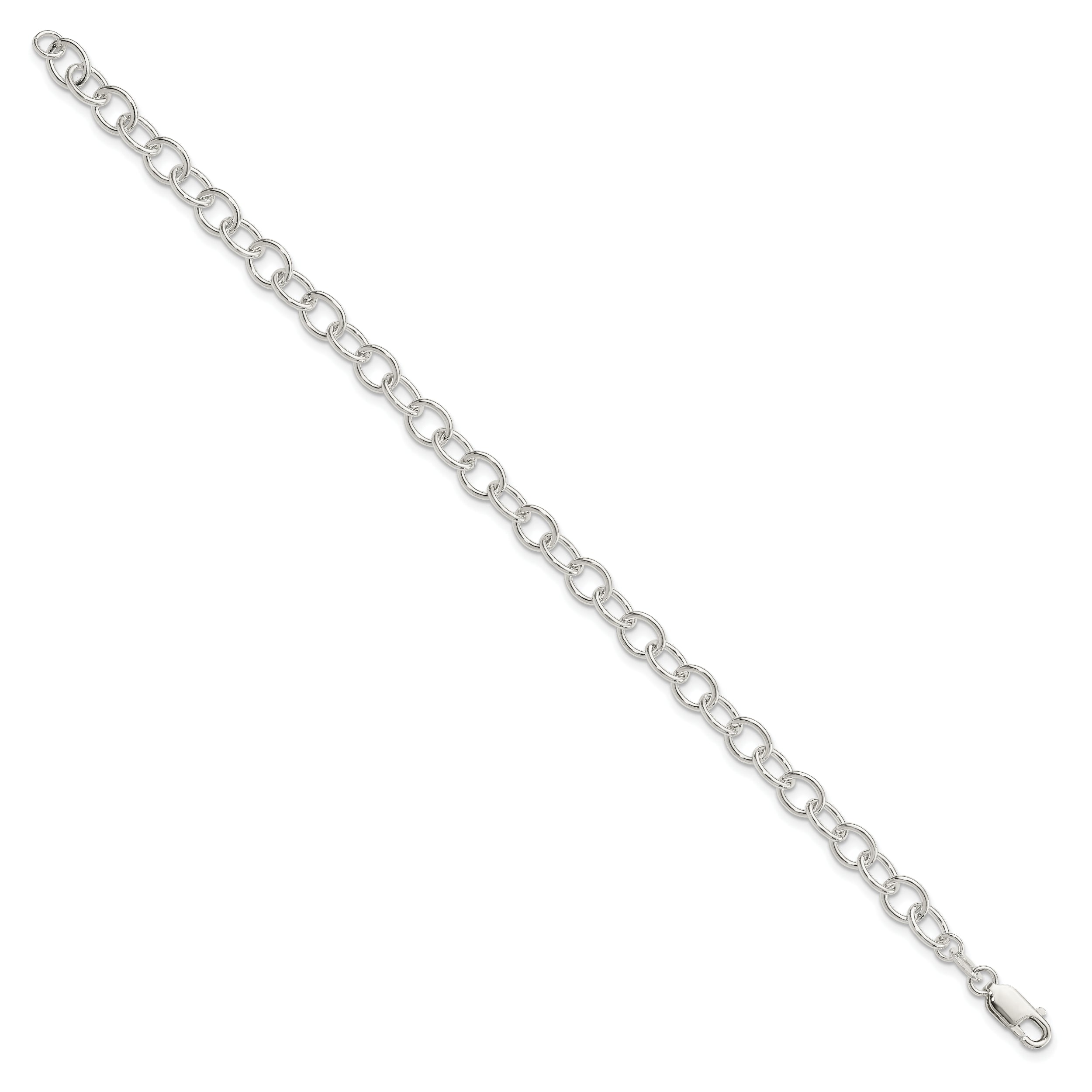 7.5 Inch Sterling Silver Polished Fancy Link Bracelet