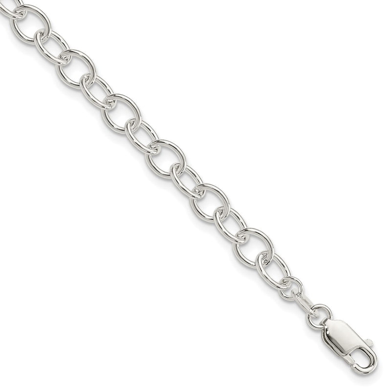 7.5 Inch Sterling Silver Polished Fancy Link Bracelet