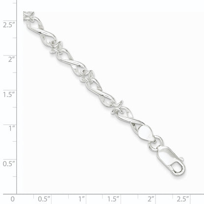 7.5 Inch Sterling Silver Polished Fancy Link Bracelet