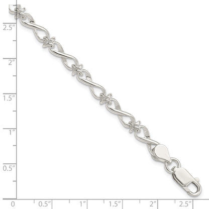 7.5 Inch Sterling Silver Polished Fancy Link Bracelet