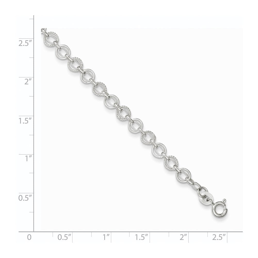 7.25 Inch Sterling Silver 5mm Fancy Bracelet