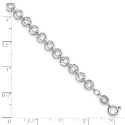 7.25 Inch Sterling Silver 5mm Fancy Bracelet