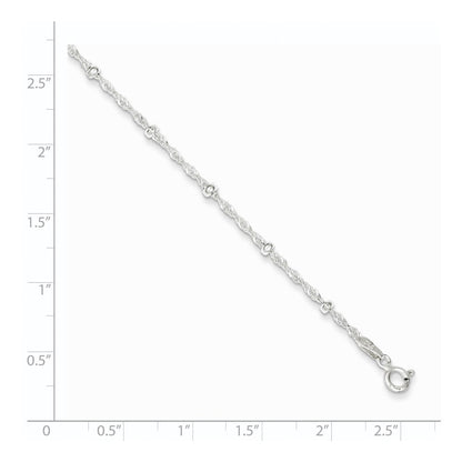 7 Inch Sterling Silver With 1In Ext Fancy Bracelet