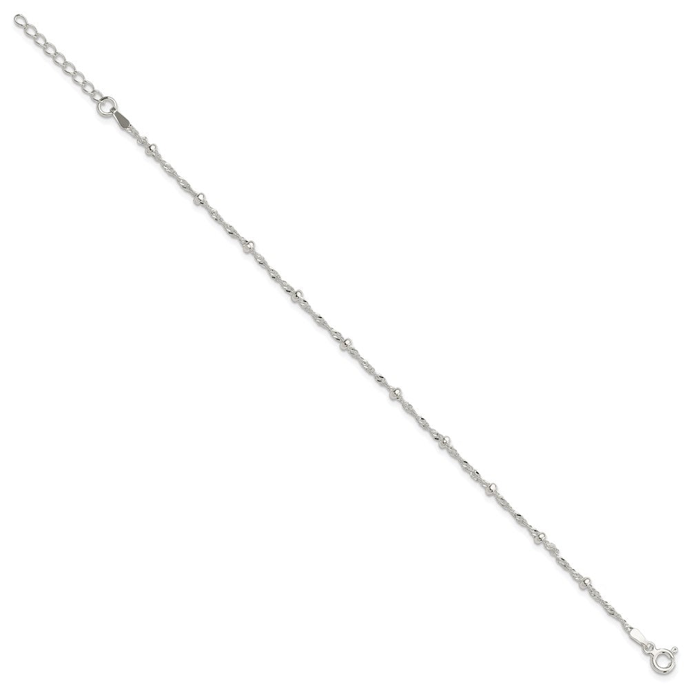 7 Inch Sterling Silver With 1In Ext Fancy Bracelet