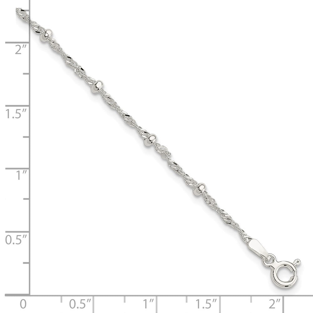 7 Inch Sterling Silver With 1In Ext Fancy Bracelet