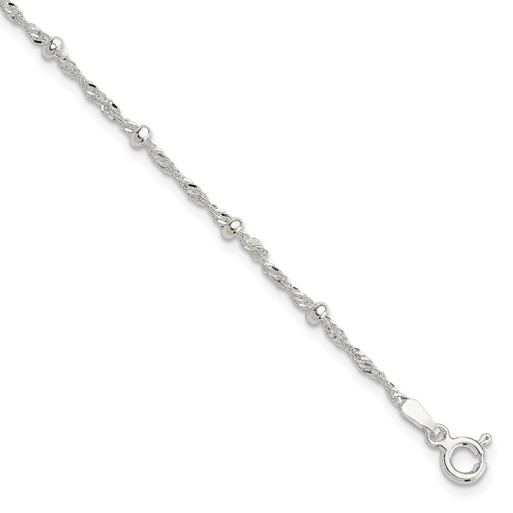 7 Inch Sterling Silver With 1In Ext Fancy Bracelet
