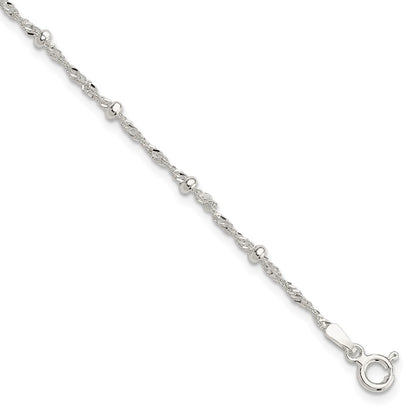 7 Inch Sterling Silver With 1In Ext Fancy Bracelet