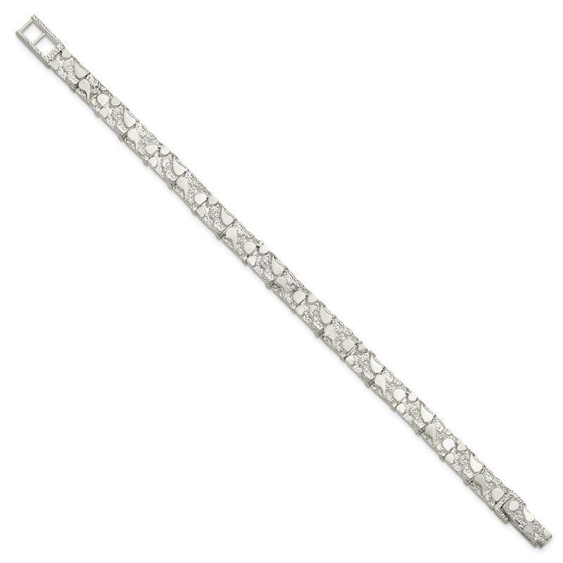 8 Inch Sterling Silver 7mm Nugget Bracelet