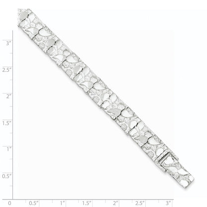 7 Inch Sterling Silver 9mm Nugget Bracelet