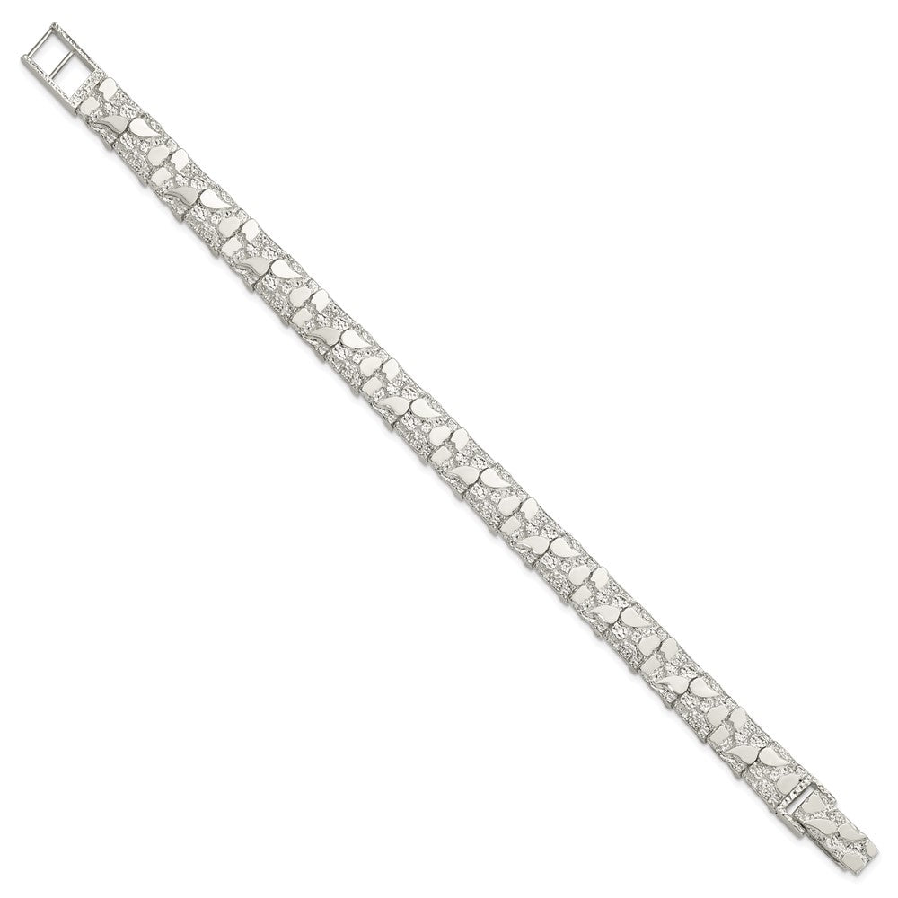8 Inch Sterling Silver 9mm Nugget Bracelet