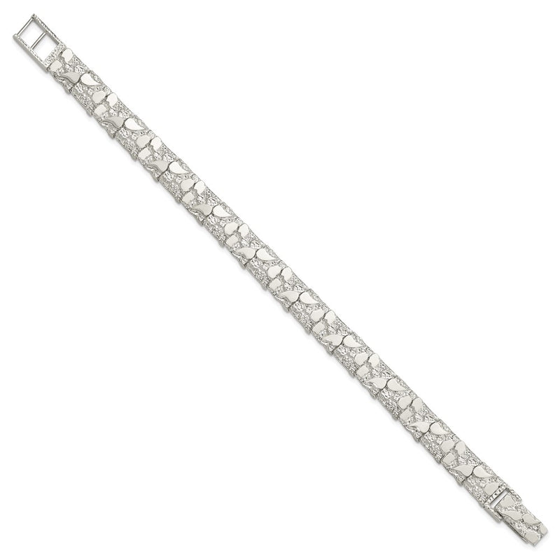 8 Inch Sterling Silver 9mm Nugget Bracelet