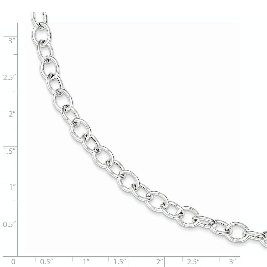 Sterling Silver Cable 6.75mm Necklace