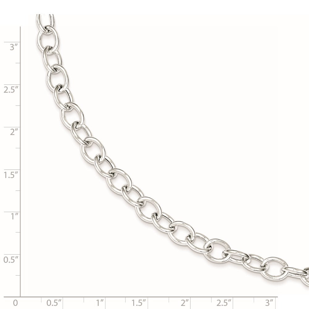 7.5 Inch Sterling Silver Cable 6.75mm Bracelet