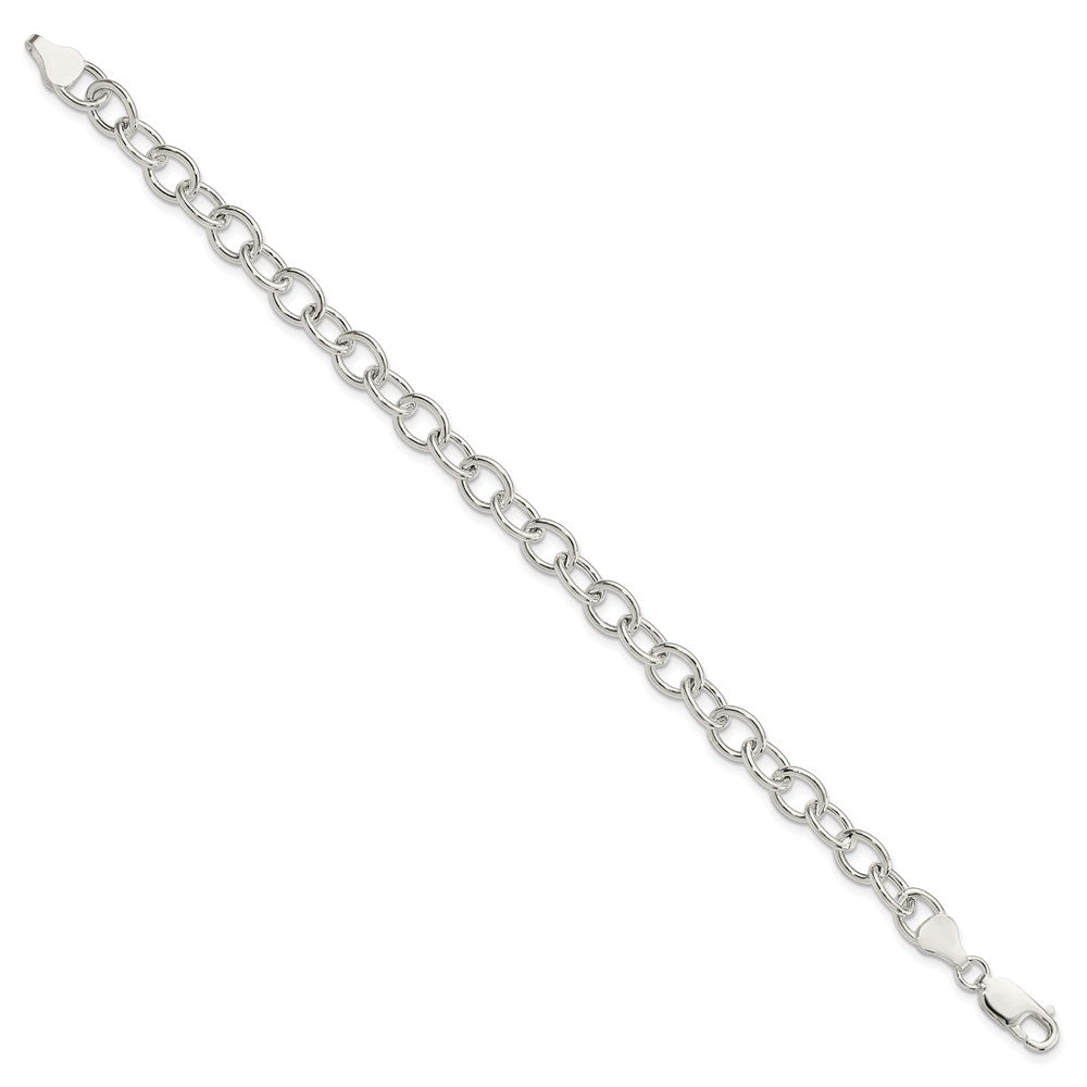 7.5 Inch Sterling Silver Cable 6.75mm Bracelet