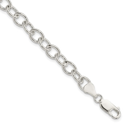 7.5 Inch Sterling Silver Cable 6.75mm Bracelet