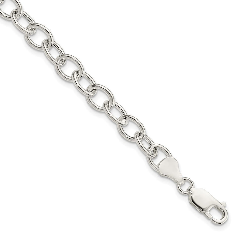 7.5 Inch Sterling Silver Cable 6.75mm Bracelet