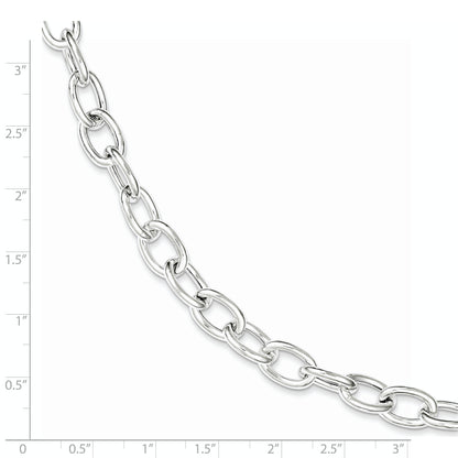 7.5 Inch Sterling Silver Open Link Cable 8.50mm Bracelet