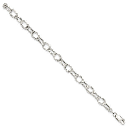 7.5 Inch Sterling Silver Open Link Cable 8.50mm Bracelet