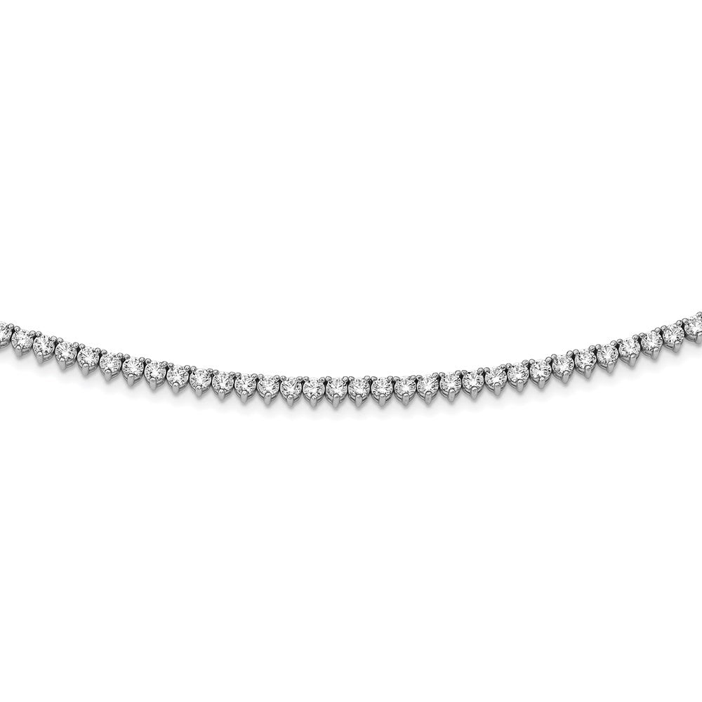 Sterling Silver Shimmer Rhodium-Plated 36 Inch 269 Stone Cz Riviera Necklace