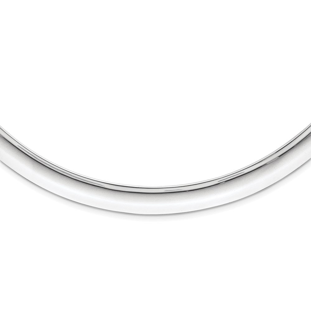 Sterling Silver Rhodium-Plated Polished Slip-On Neck Collar