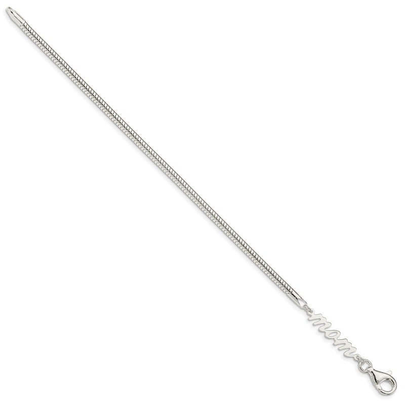 7.5 Inch Sterling Silver Mom Bracelet
