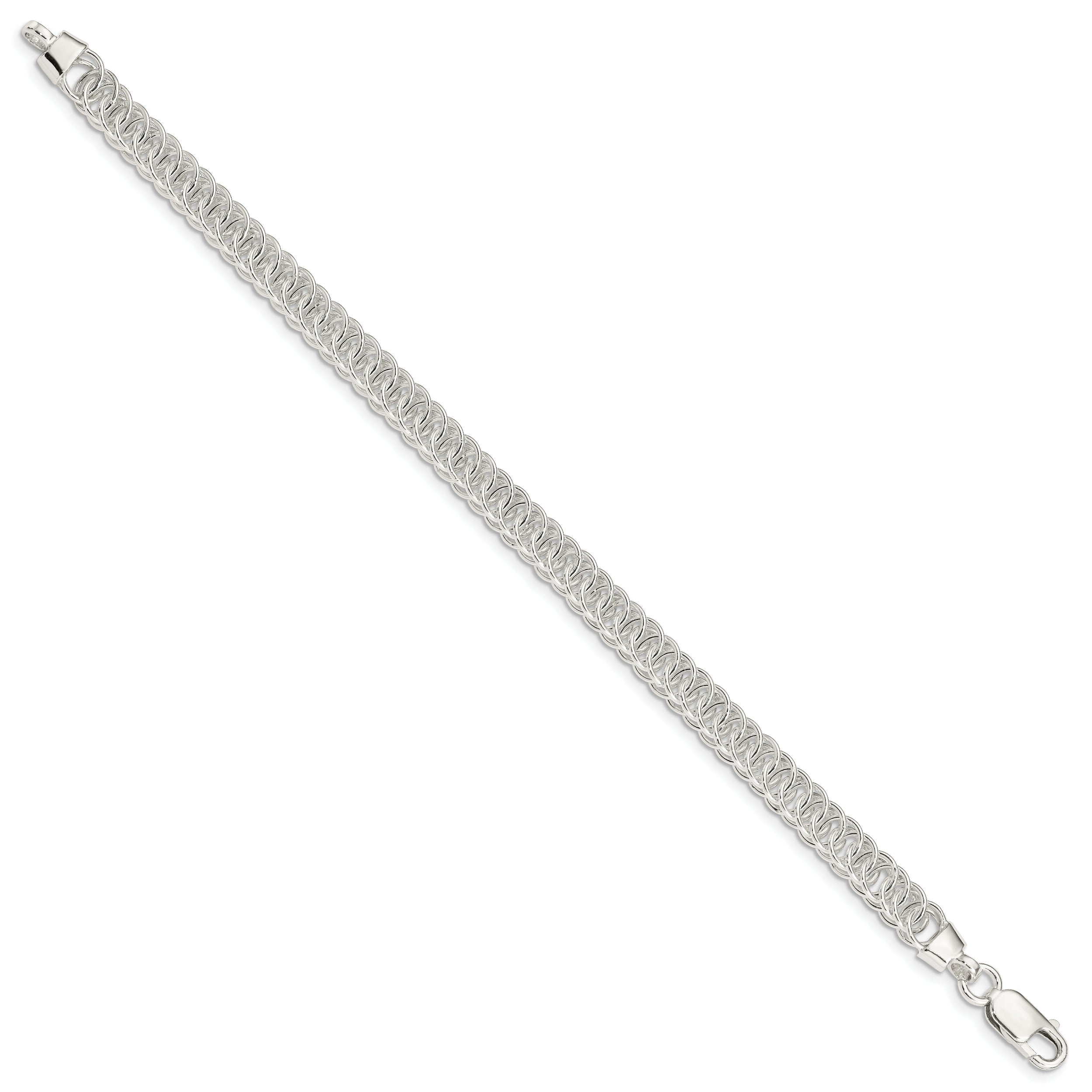 7.5 Inch Sterling Silver Polished Fancy Link Bracelet