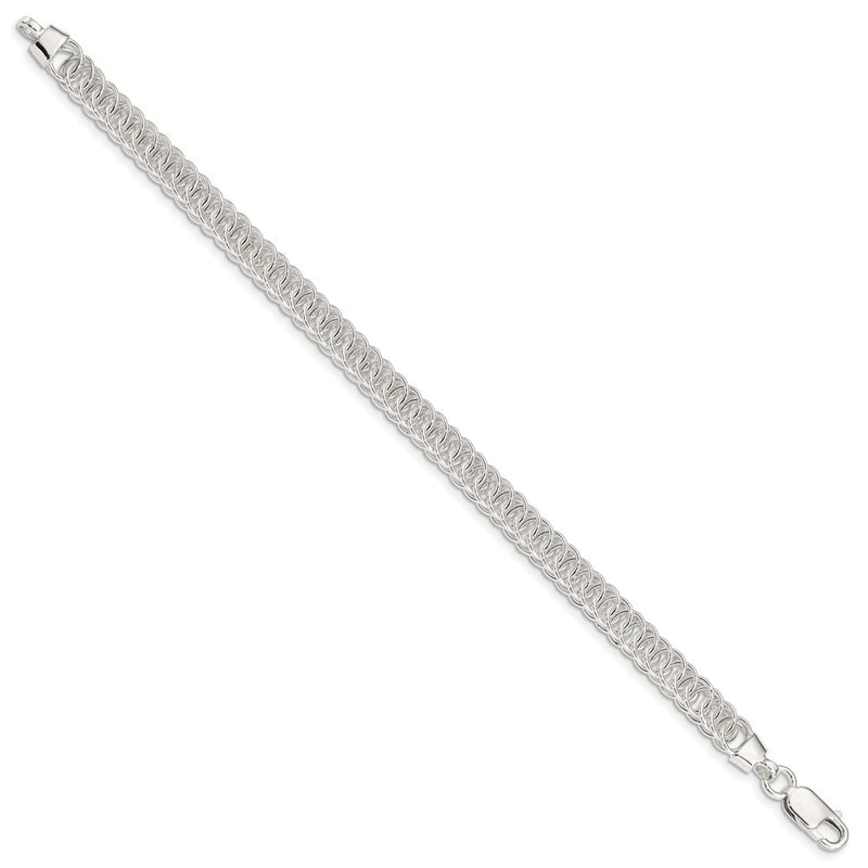 7.5 Inch Sterling Silver Polished Fancy Link Bracelet
