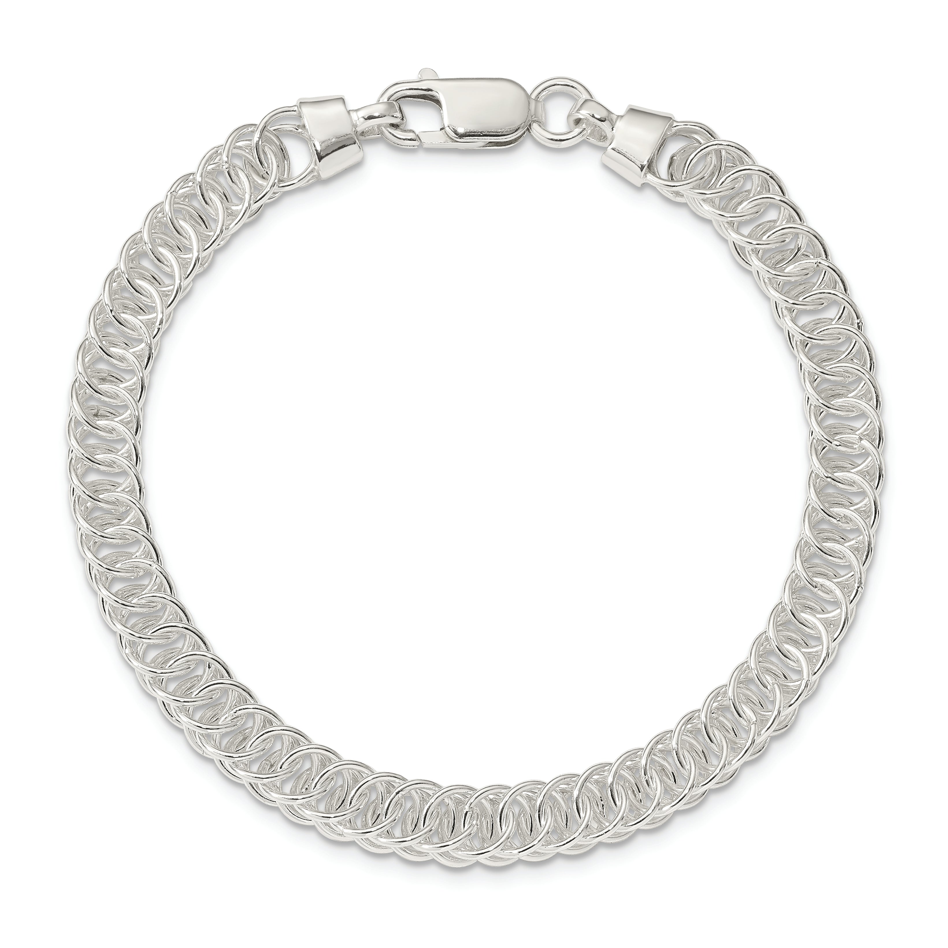 7.5 Inch Sterling Silver Polished Fancy Link Bracelet