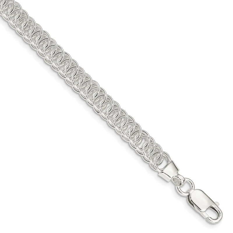 7.5 Inch Sterling Silver Polished Fancy Link Bracelet