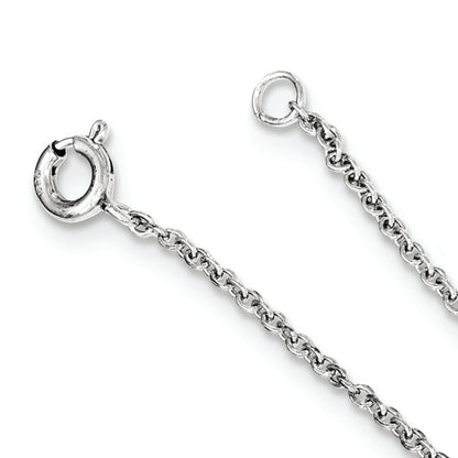 Sterling Silver Rh-Plated Polished Infinity Symbol Attached Ring/Bracelet