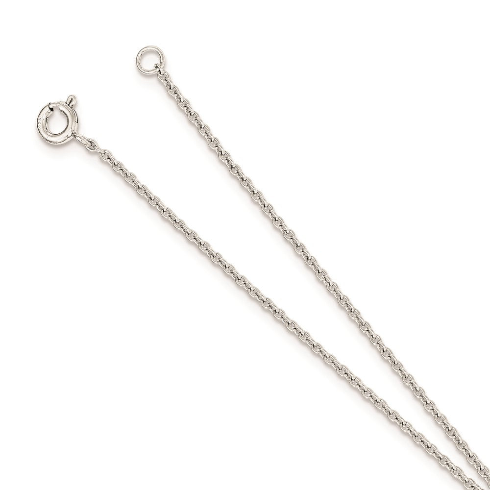Sterling Silver Rhodium-Plated Polished Cross Attached Ring/Bracelet