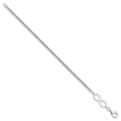 7.5 Inch Sterling Silver Infinity Symbol Bracelet