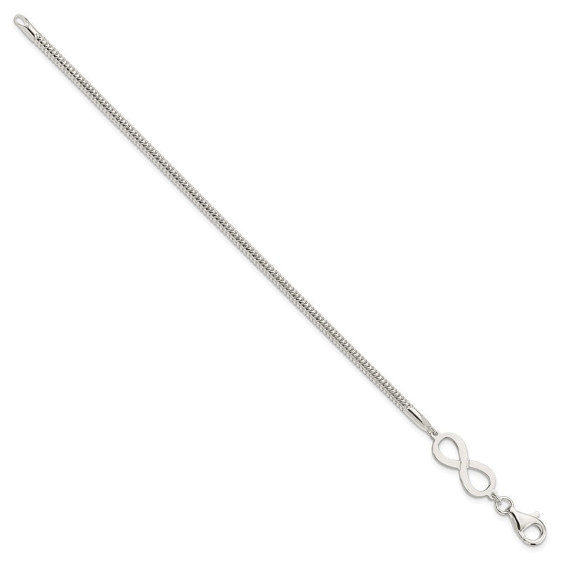 7.5 Inch Sterling Silver Infinity Symbol Bracelet