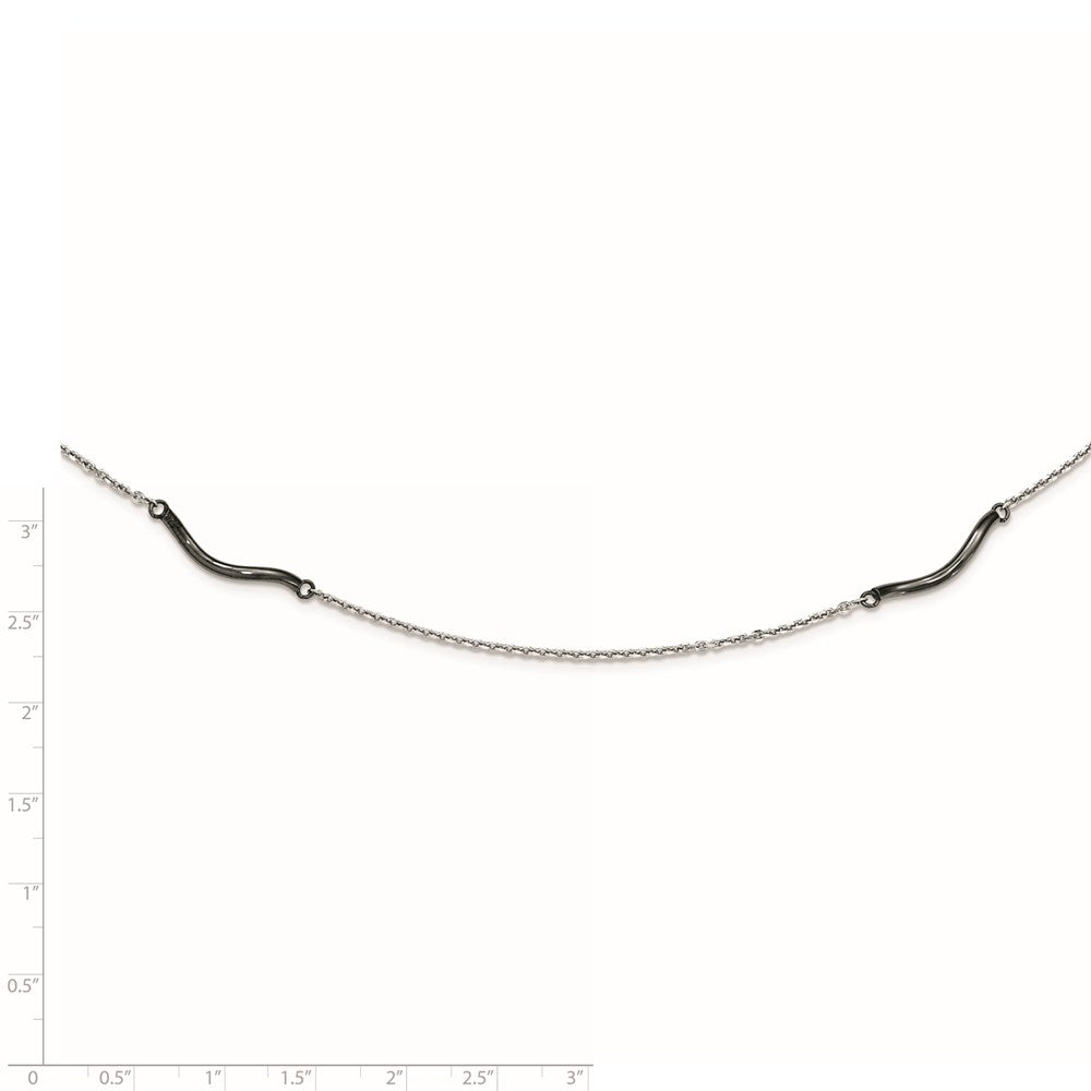 Sterling Silver Ruthenium-Plated Necklace