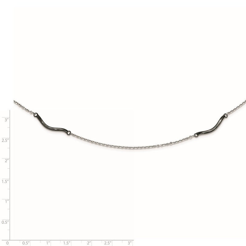 Sterling Silver Ruthenium-Plated Necklace