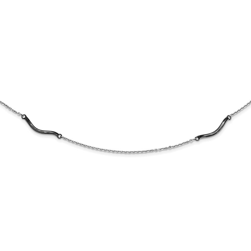 Sterling Silver Ruthenium-Plated Necklace