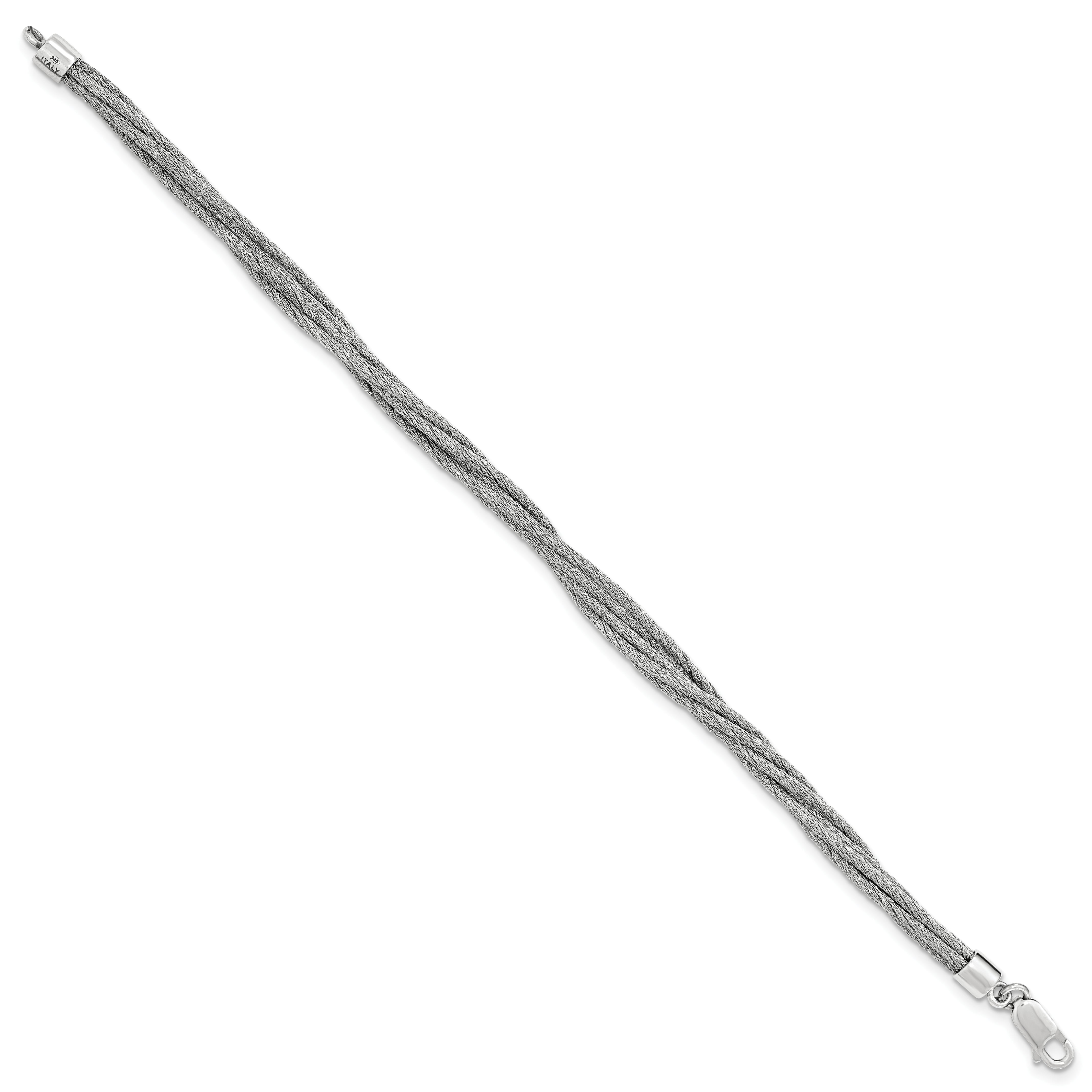 7.5 Inch Sterling Silver Wire Mesh 6 Strand Bracelet