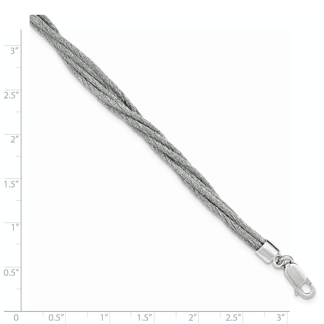 7.5 Inch Sterling Silver Wire Mesh 6 Strand Bracelet