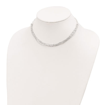 Sterling Silver Twisted Multi-Strand Necklace