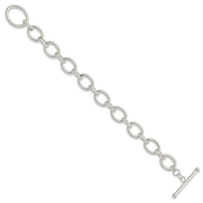 7.5 Inch Sterling Silver Polished Fancy Link Bracelet