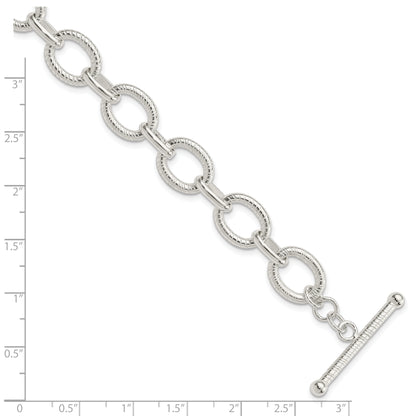 7.5 Inch Sterling Silver Polished Fancy Link Bracelet