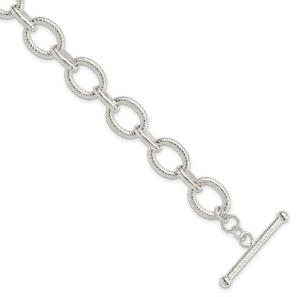 7.5 Inch Sterling Silver Polished Fancy Link Bracelet