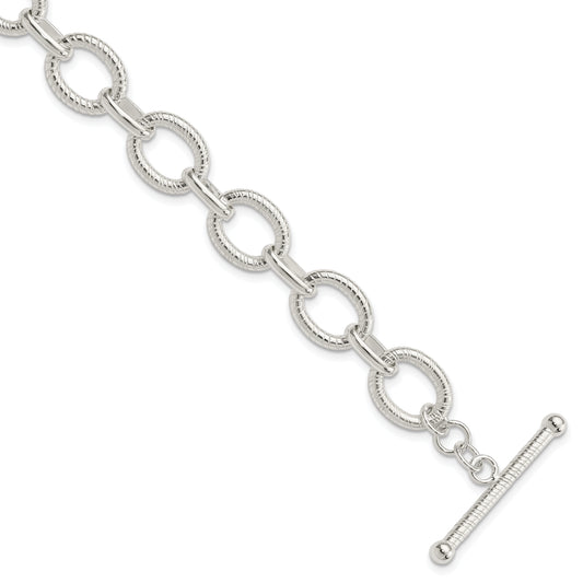 7.5 Inch Sterling Silver Polished Fancy Link Bracelet