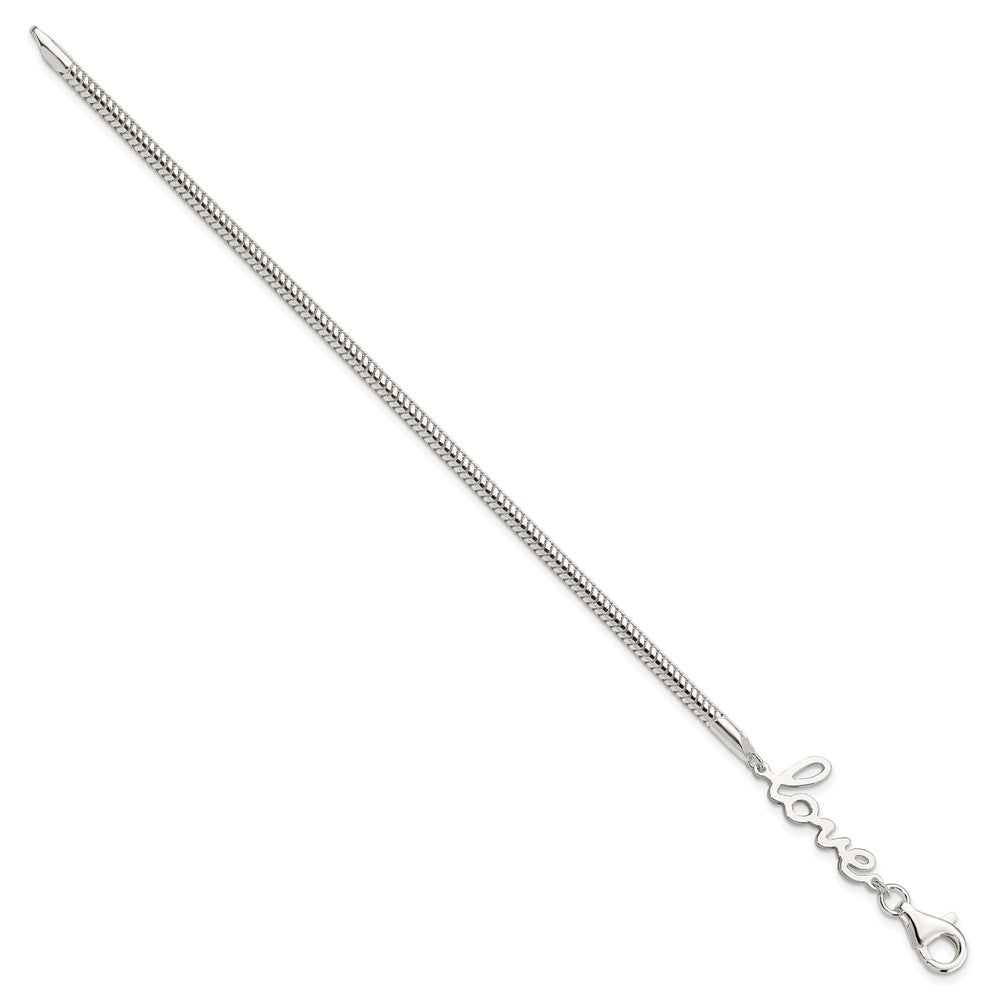 7.5 Inch Sterling Silver Love Bracelet