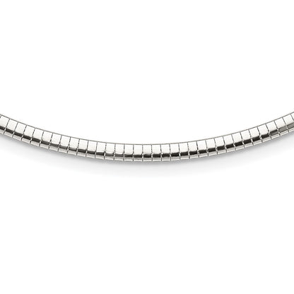 16 Inch Sterling Silver 3.25mm W/2In. Ext Cubetto Chain Necklace
