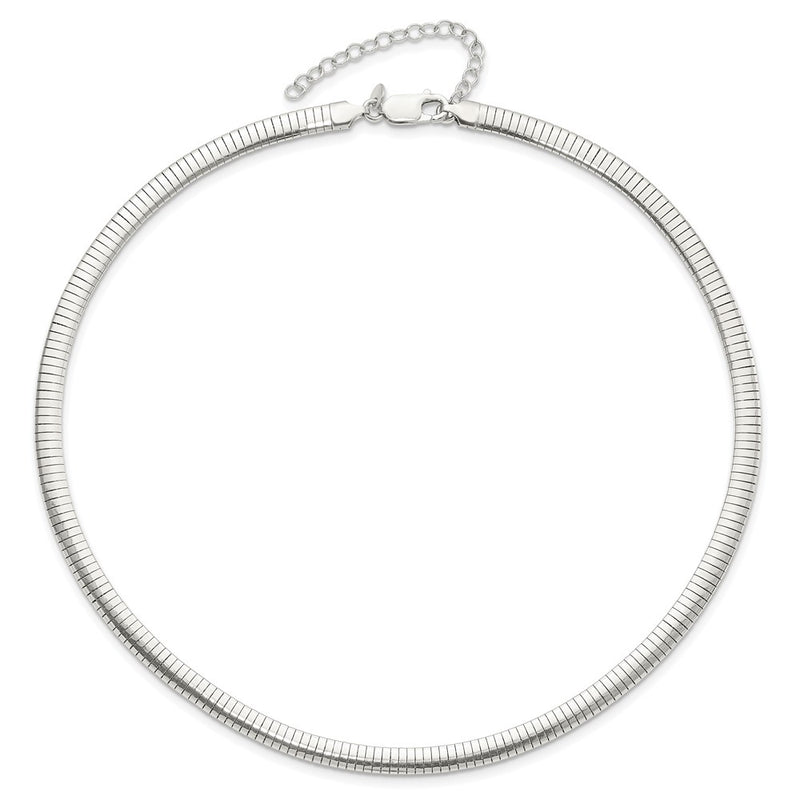 16 Inch Sterling Silver 5.2mm W/2In Ext. Cubetto Chain Necklace