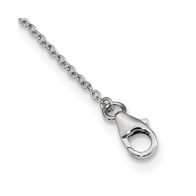 Sterling Silver Plat-Plated Rose-Tone Vibrant Swar Zirconia Cross 2In Ext N