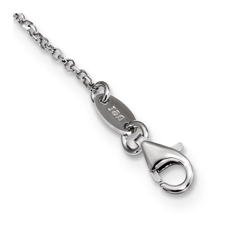 Sterling Silver Cz Polished Forever Necklace